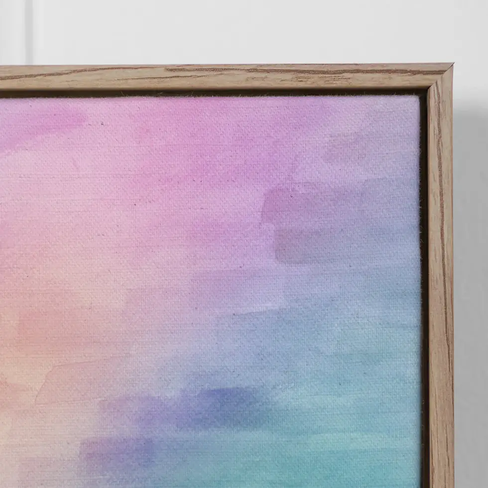 Thumbnail: Tulla Hibiscus Framed Canvas (Stone)