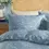 Thumbnail: Bronte Printed Floral Duvet Cover Set (Bluebell)