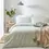 Thumbnail: Hebden Stripe 100% Cotton Duvet Cover Set (Eucalyptus)