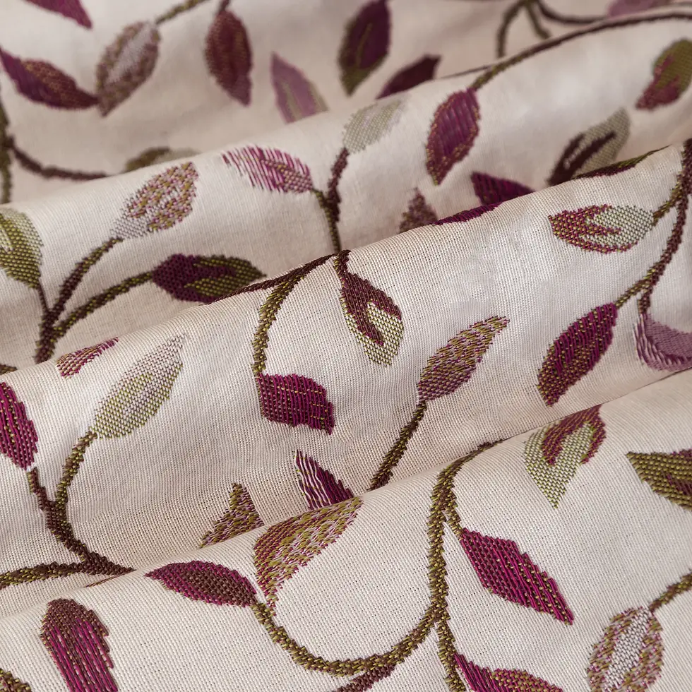 Thumbnail: Cervino Fully Lined Jacquard Pencil Pleat Curtains (Damson)