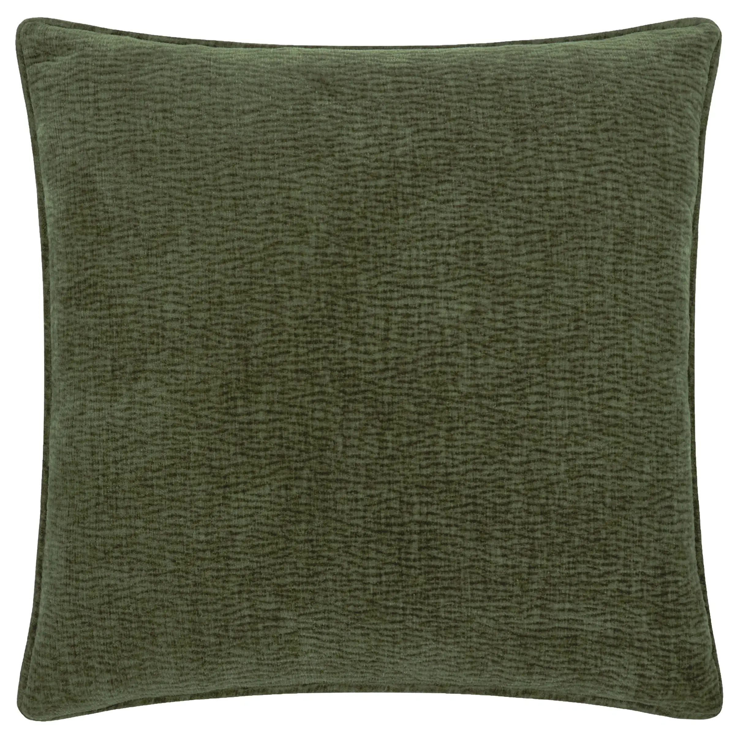 Heath Washed Velvet Textured Cushion Cover (Olive)
