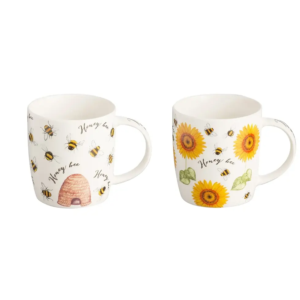 Thumbnail: Honey Bee Mugs, Assorted 34cl (Set of 2)