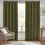 Thumbnail: Dawn Textured Blackout Eyelet Curtains (Olive)