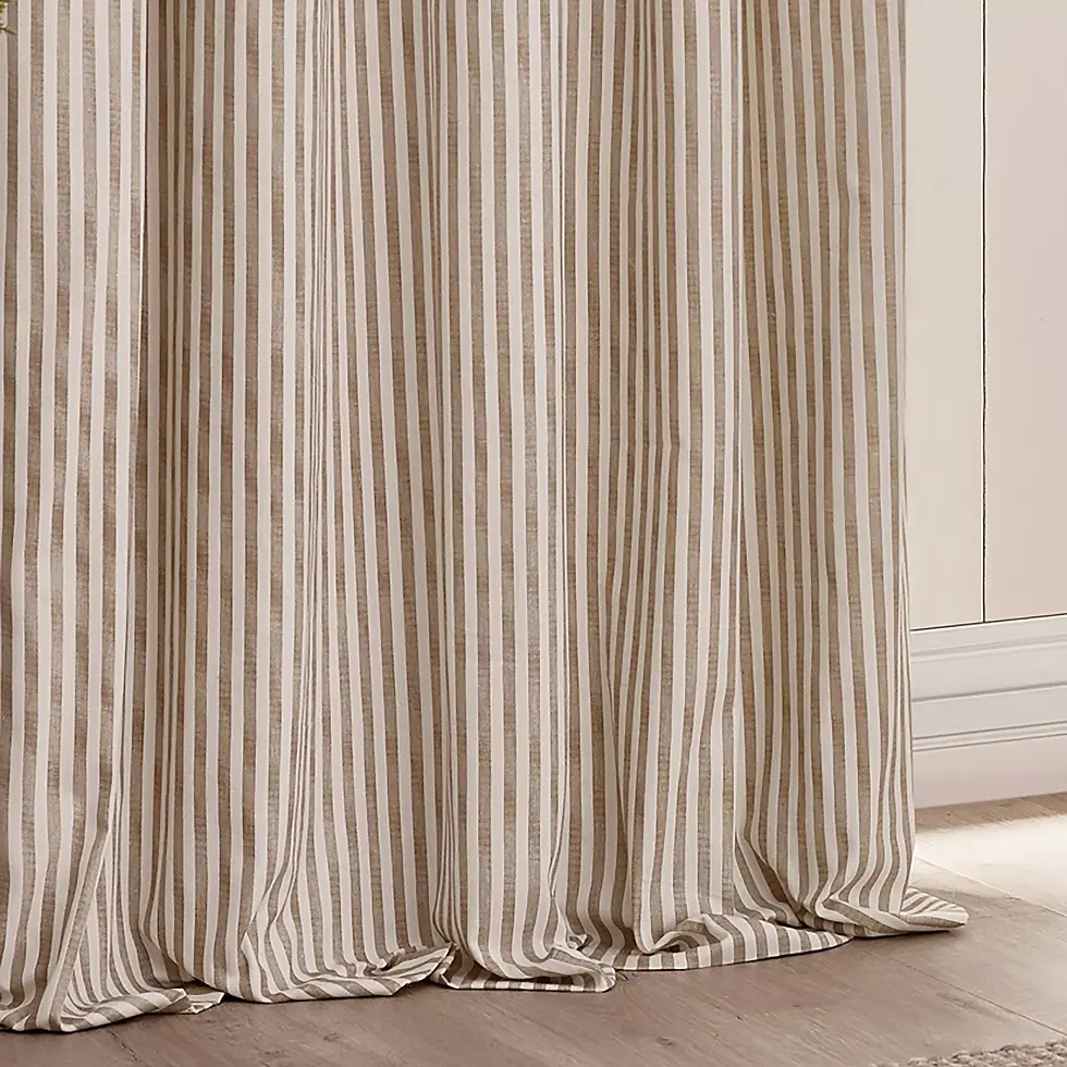Thumbnail: Hebden 100% Cotton Blackout Eyelet Curtains (Natural)