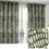 Thumbnail: Nola Abstract 100% Cotton Lined Eyelet Curtains (Olive)