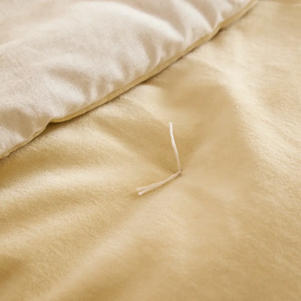 Thumbnail: Eddie 100% Cotton Velvet Bedspread (Butter Yellow)
