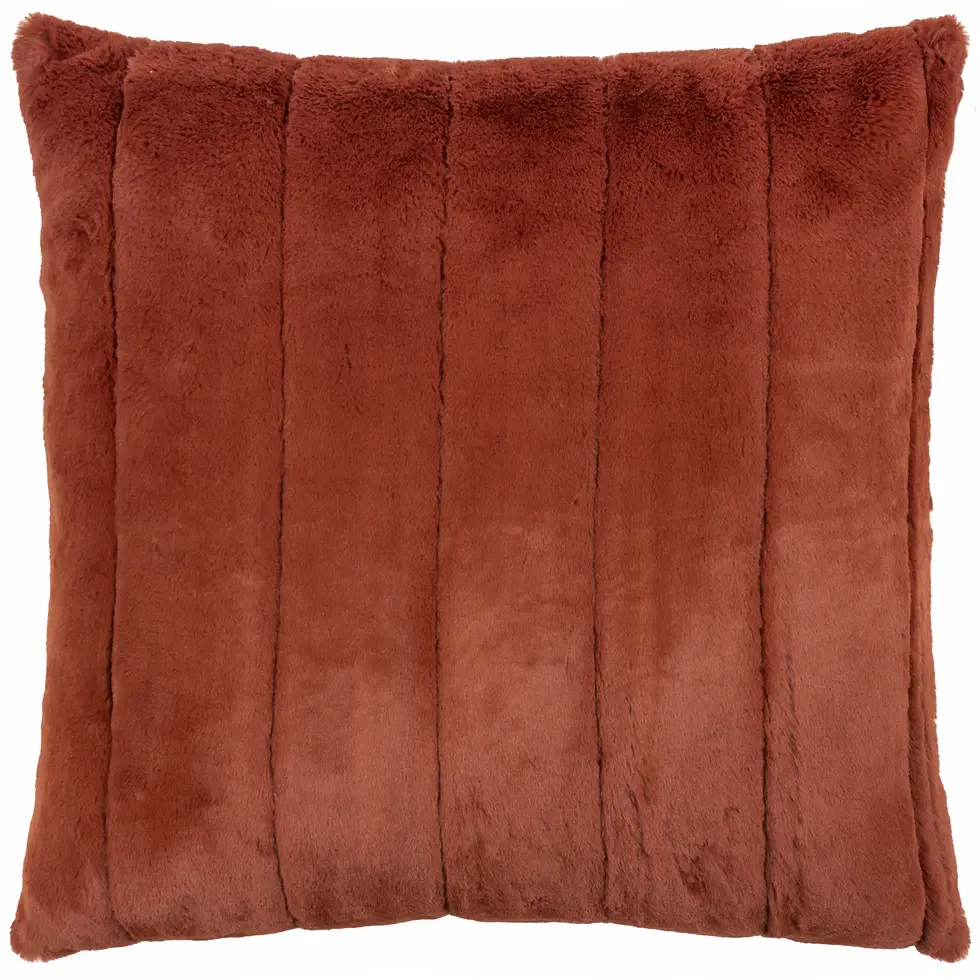 Empress Faux Fur Cushion Cover (Rust)