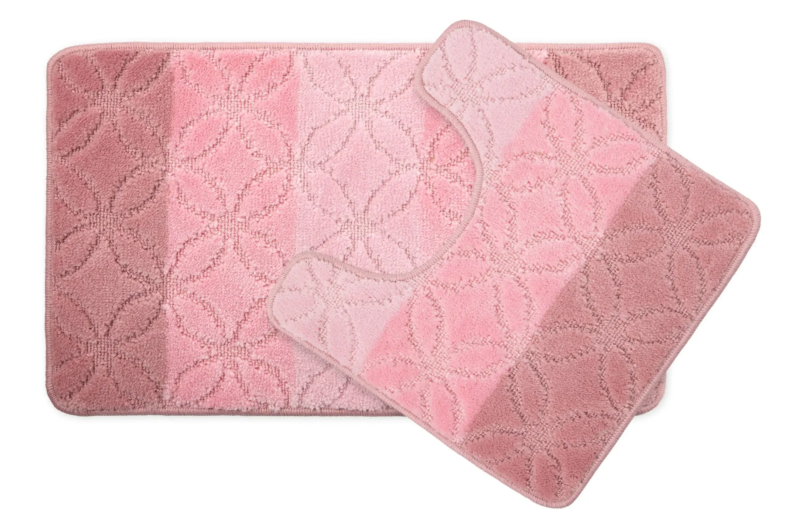 Aurora Collection - Tonal Stripe 2pc Bath Set (Pink)