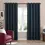 Thumbnail: Soft Chenille Blackout Eyelet Curtains (Navy)
