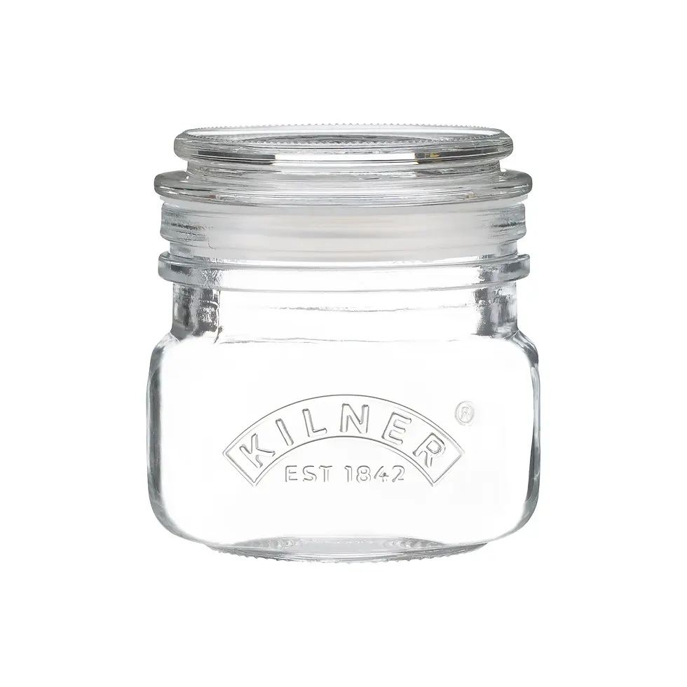Thumbnail: Square Push Top Jars, (Set of 3) 250ml