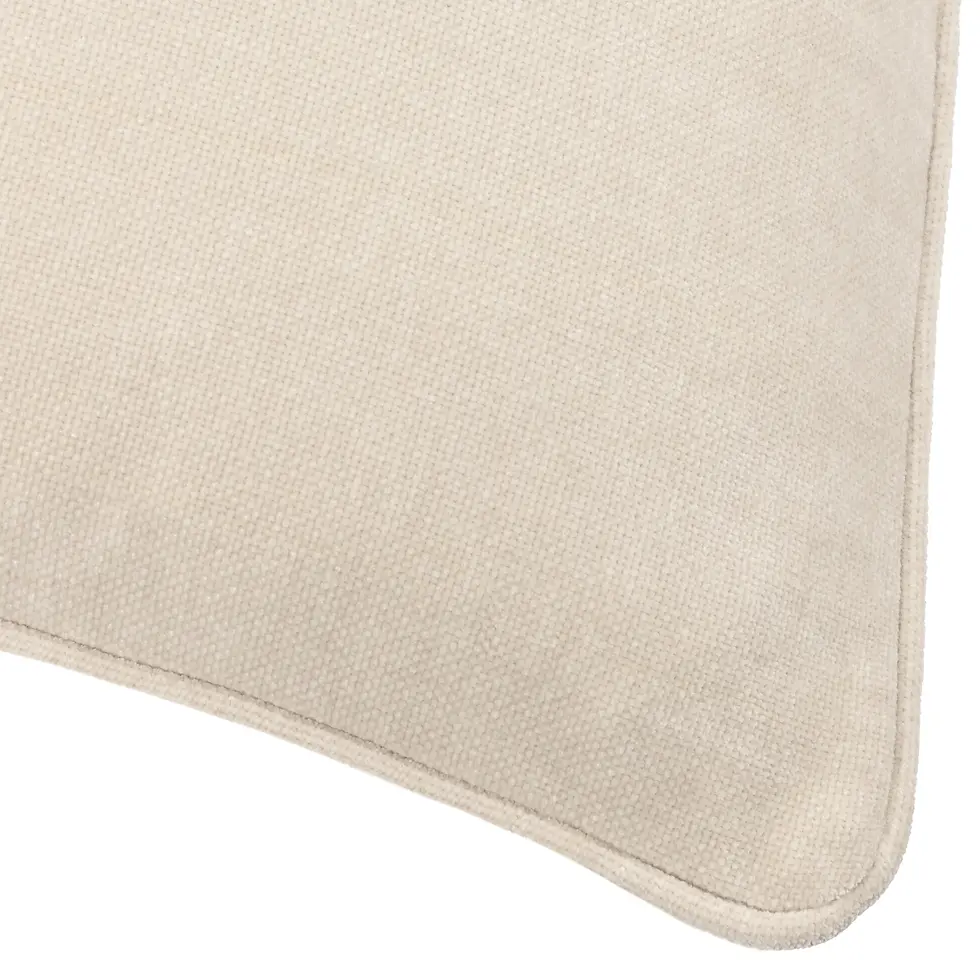 Thumbnail: Heavy Chenille Piped Cushion Cover (Linen)