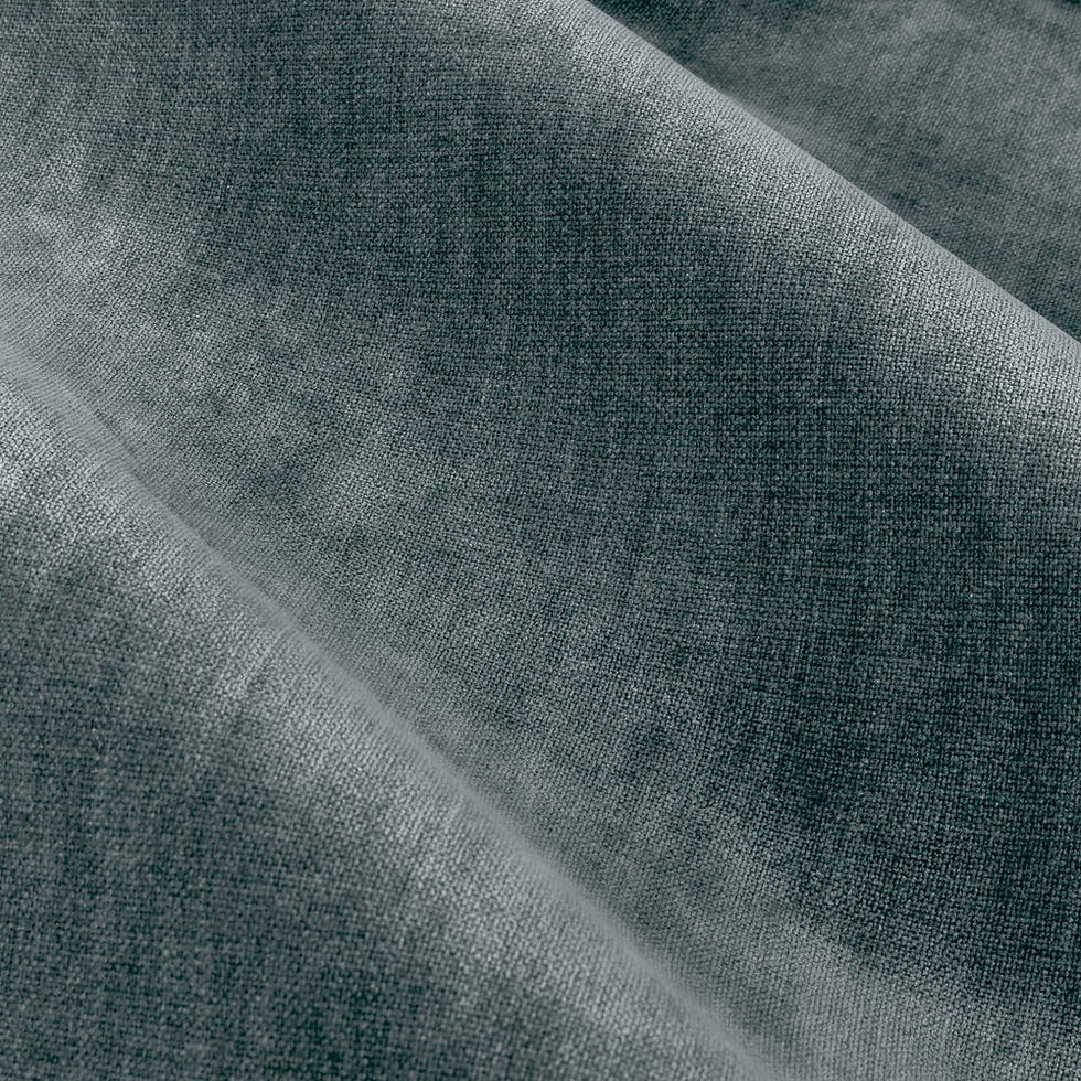 Thumbnail: Heavy Chenille Fully Lined Velvet Eyelet Curtains (Marine)