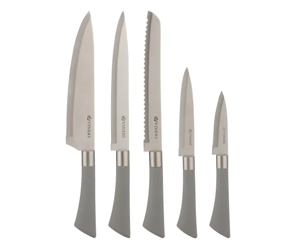 Typhoon Living Grey Knife Block Set Duke Essentials, Lewisham