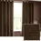 Thumbnail: Heavy Chenille Room Darkening Eyelet Curtains (Brown)