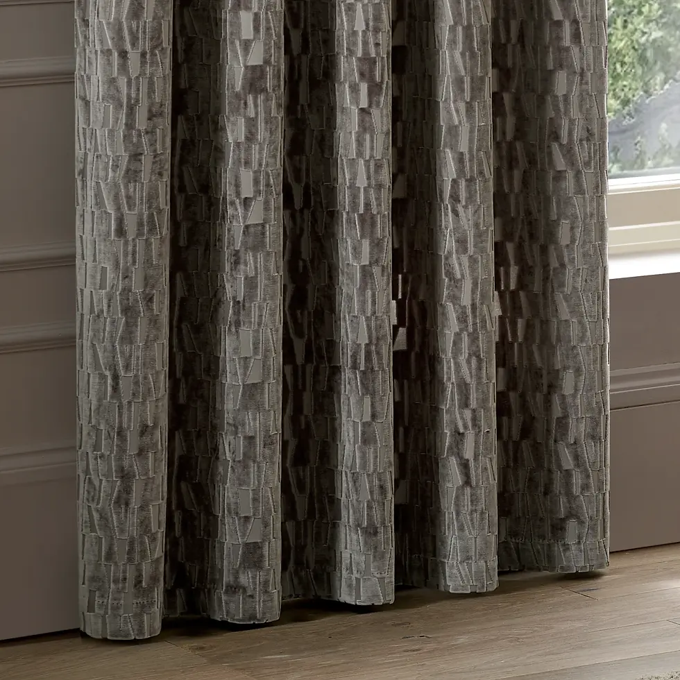 Thumbnail: Manhattan Fully Lined Velvet Eyelet Curtains (Mink)