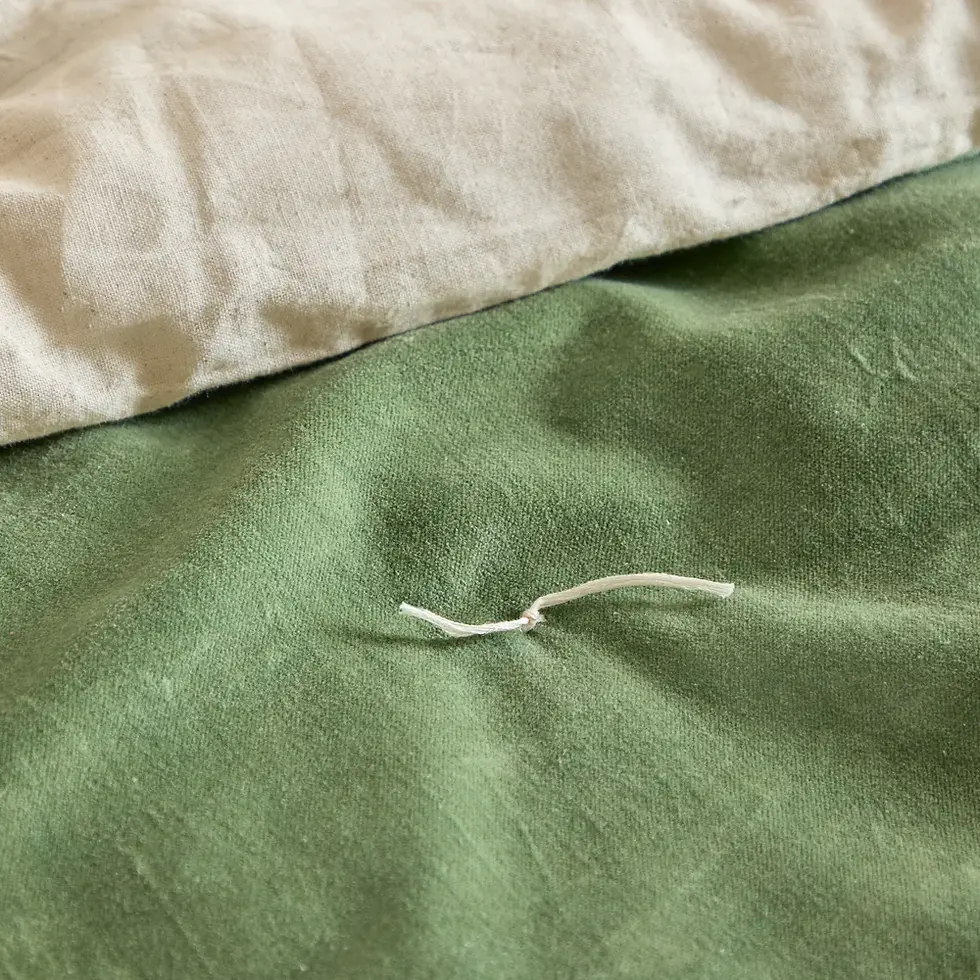 Thumbnail: Eddie 100% Cotton Velvet Bedspread (Green)