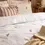 Thumbnail: Josephine Embroidered Muslin Duvet Cover Set (White/Pink)