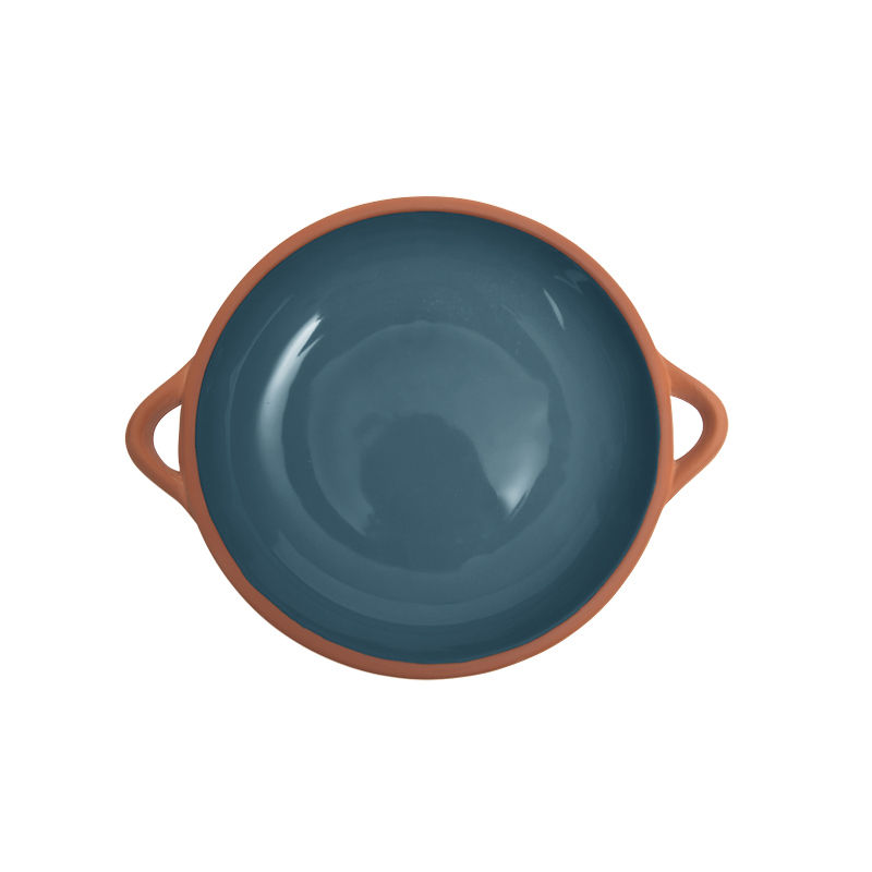 Sintra Large Glazed Terracotta Tapas Dish (Ink Blue)