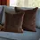 Thumbnail: Meridian Velvet Cushion Cover (Chocolate/Caramel)