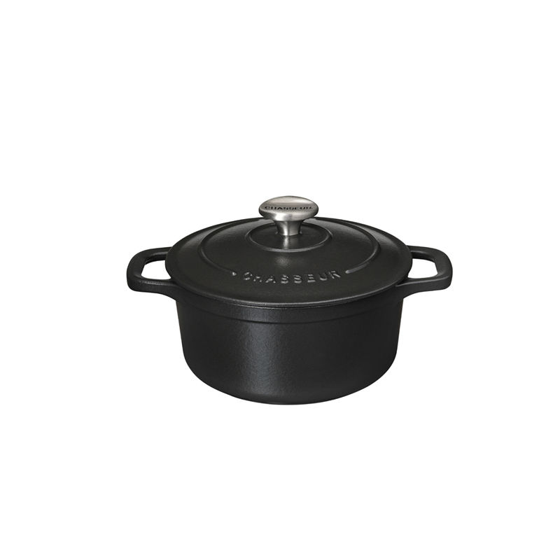 Chasseur 14cm Round Casserole (Matt Black)