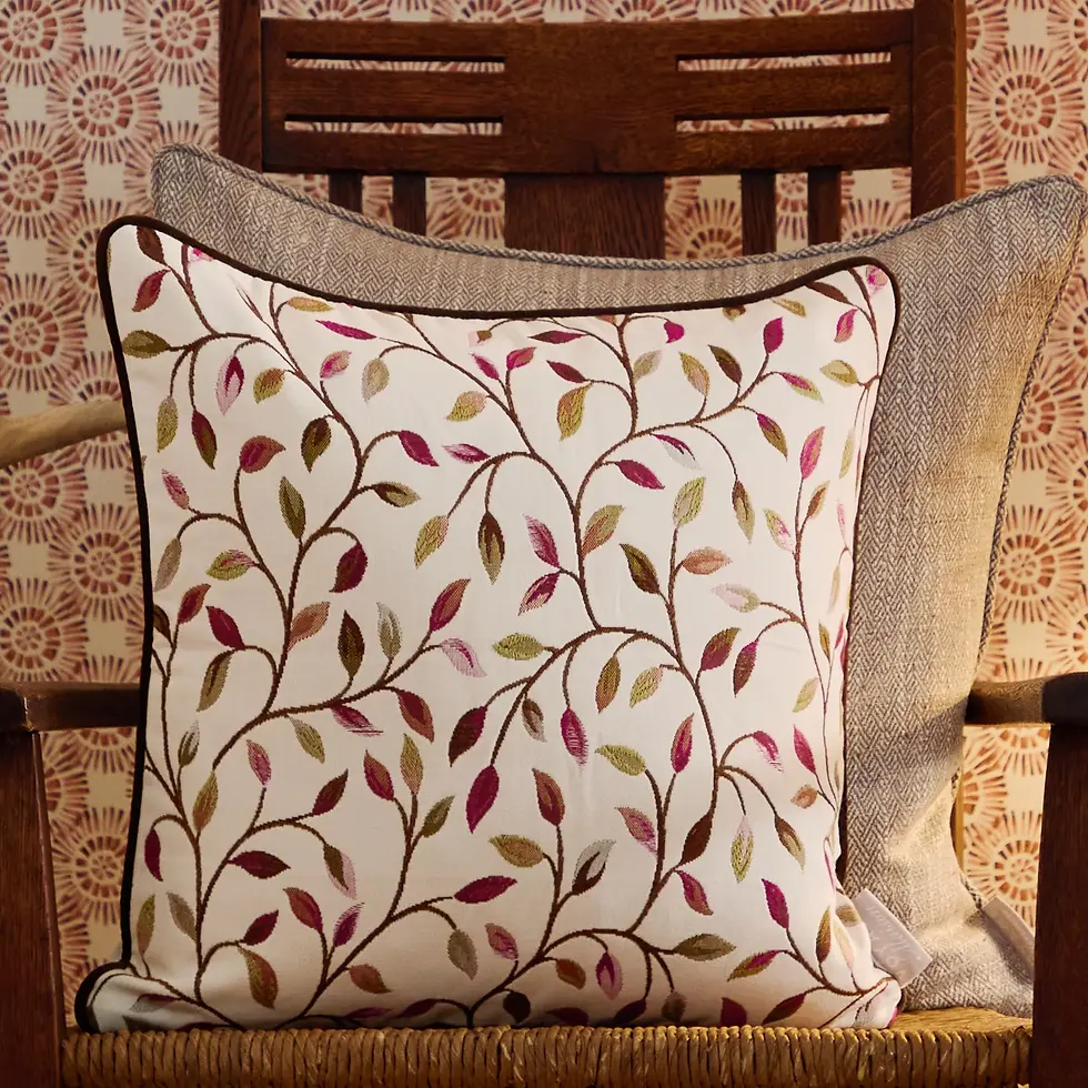 Thumbnail: Cervino Woven Jacquard Cushion Cover (Damson)