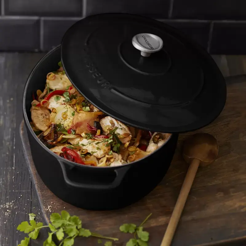 Thumbnail: Chasseur 17cm Oval Casserole, (Matt Black)