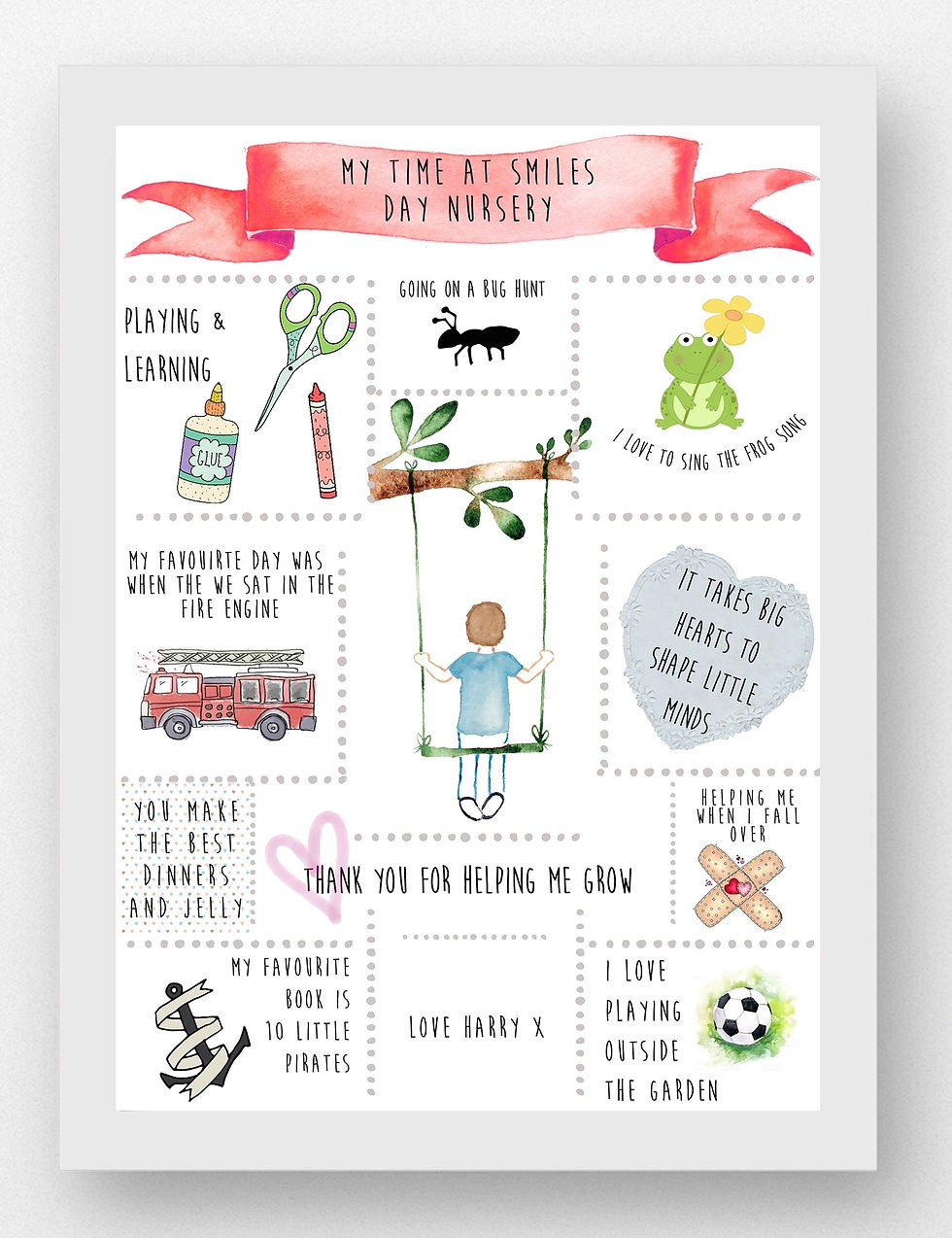 Thumbnail: Nursery Memory thank you print
