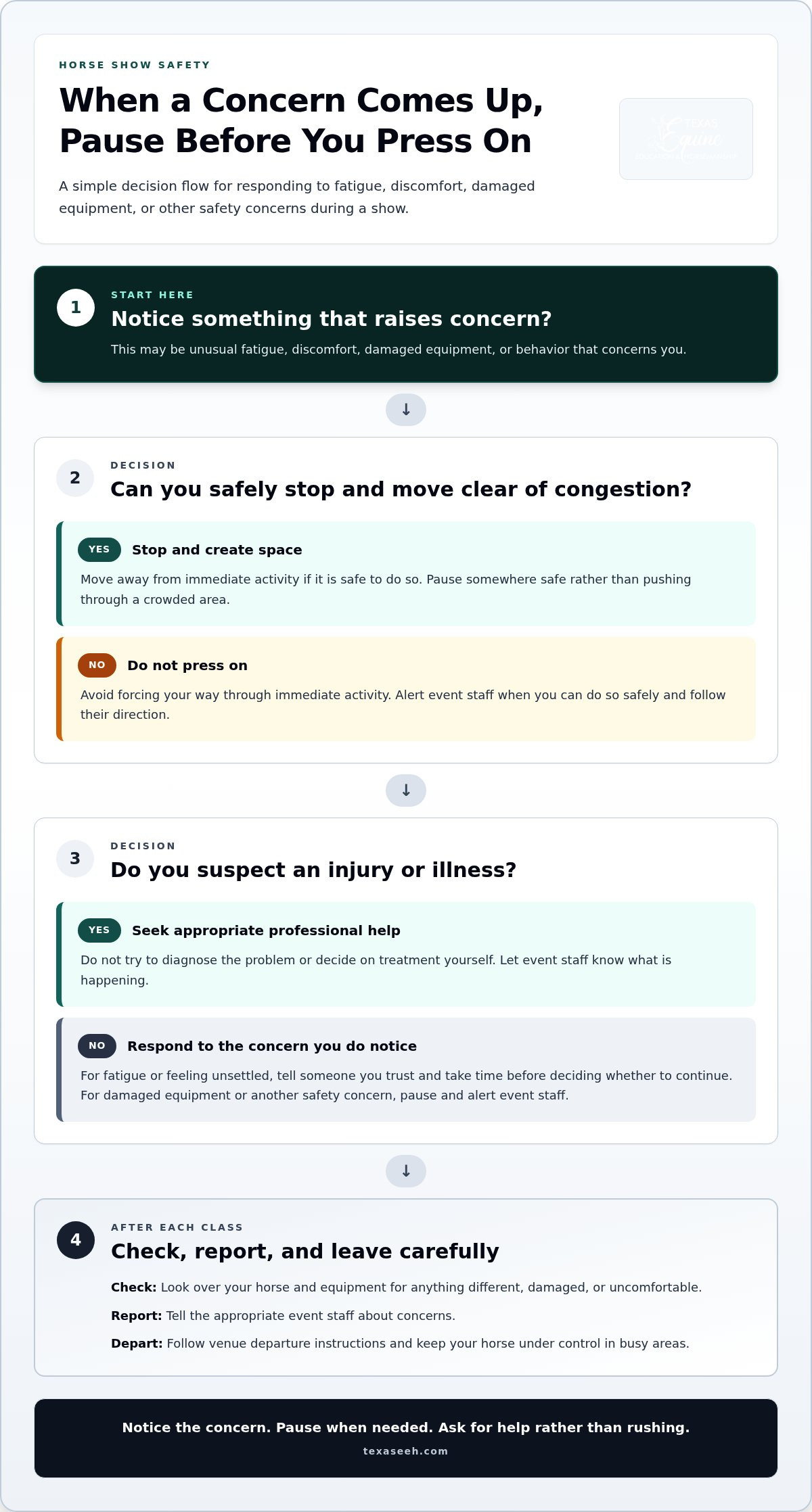 Horse show safety