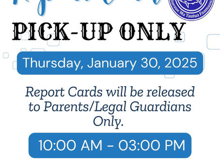 Samoana High School Report Card Day and PTA Meeting Announcement!