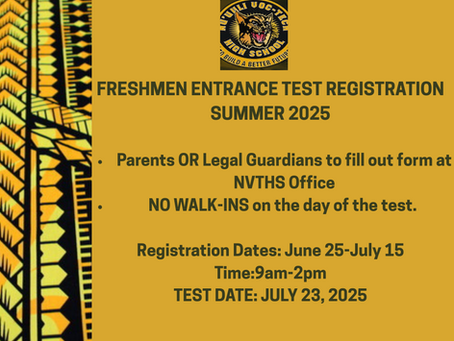 Nu'uuli Vocational Technical High School Announcement!
