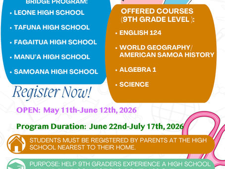 Summer Bridge Program!