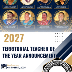 Territorial Teacher of the Year Announcement!