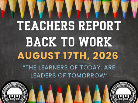 All Teachers Report Back to Work!
