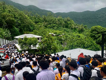 Samoana High School Tsunami and Earthquake Drill!