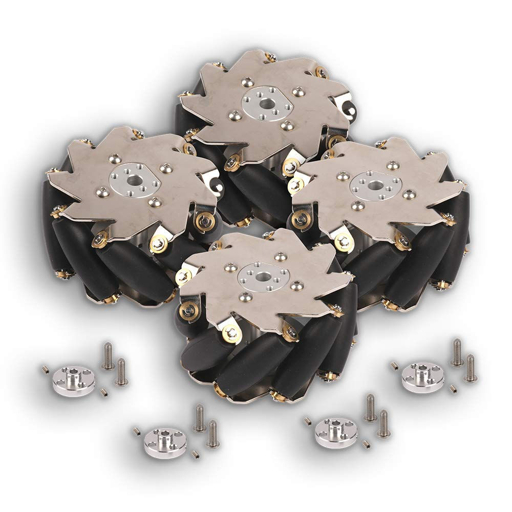 Makeblock 100mm Left Mecanum Wheel with 4mm Shaft Connector (SPCC) (instead of M