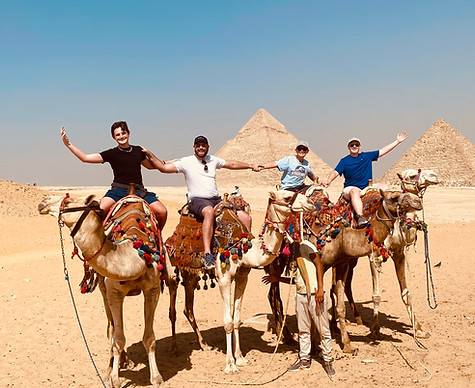 Dr. Hansen and boys in Egypt 1