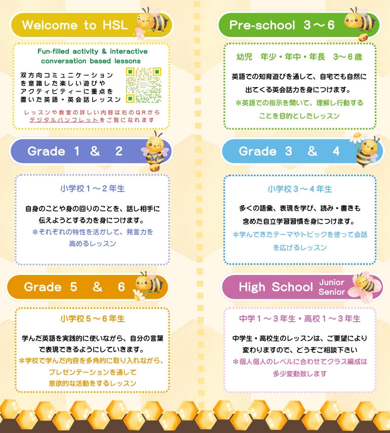 Hanabee 英会話クラス・コース