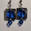 Thumbnail: Framed Blue Crystal Earrings 