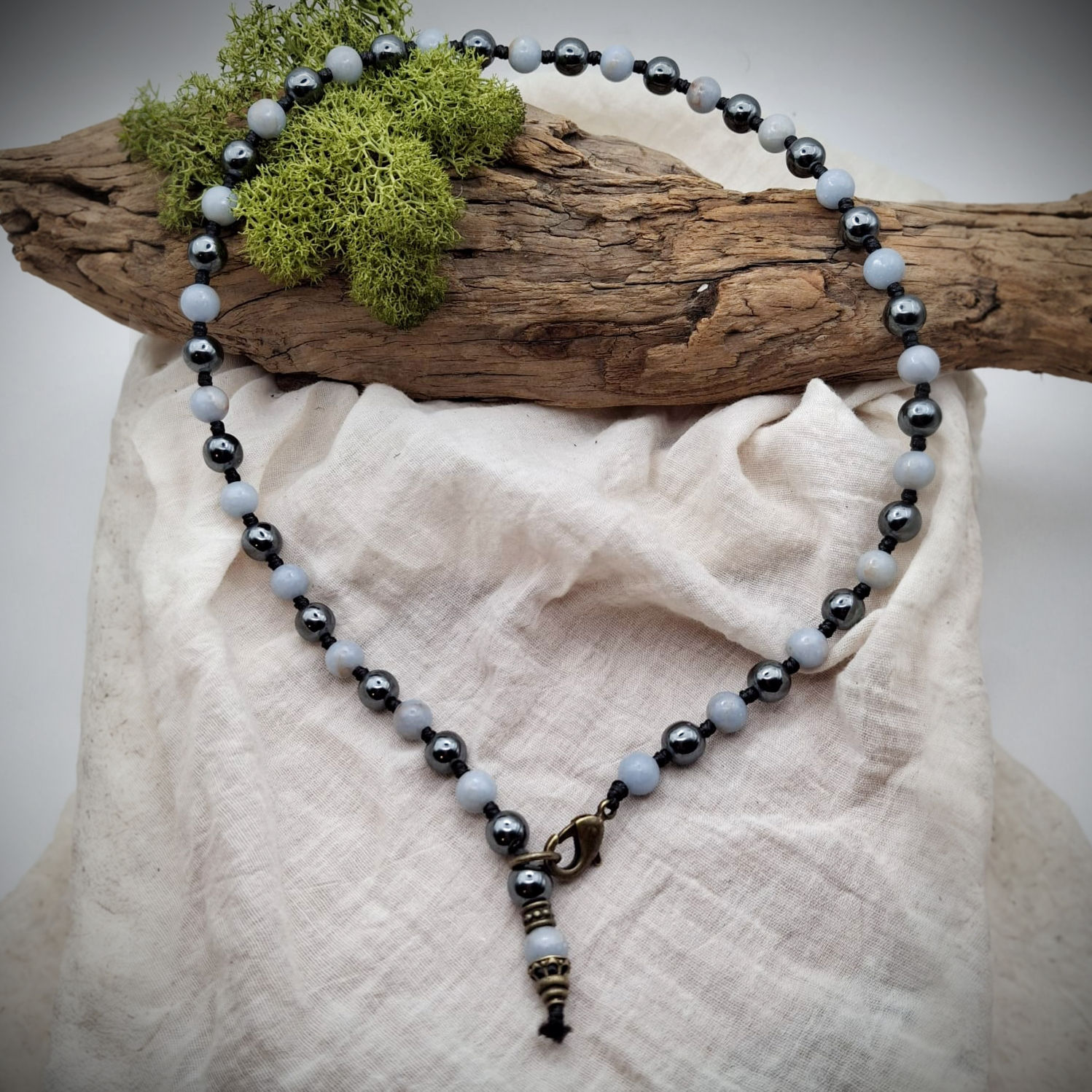 Girocollo Ematite e Angelite