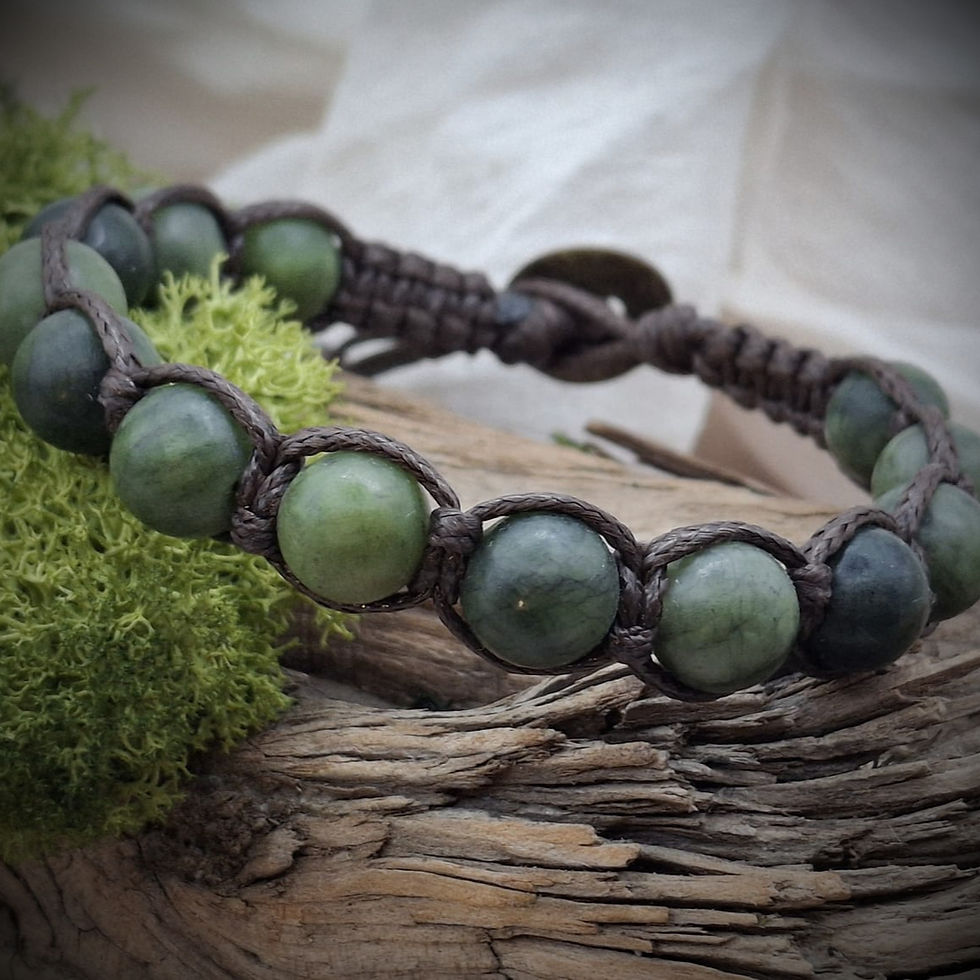Miniatura: Bracciale Shambhala Diaspro verde
