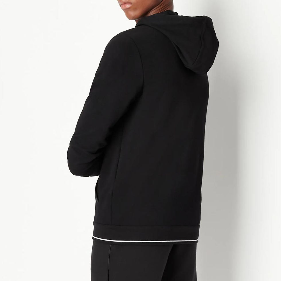 Thumbnail: ARMANI EXCHANGE Mens Zip Up Hooded Sweatshirt Black