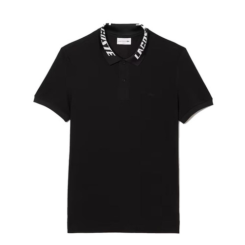 LACOSTE Mens Slim Fit Stretch Pique Polo Black | Urban Equipment