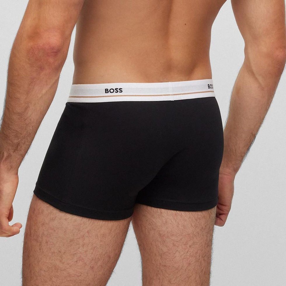 Thumbnail: HUGO BOSS Mens 5-Pack Stretch Cotton Trunks Black