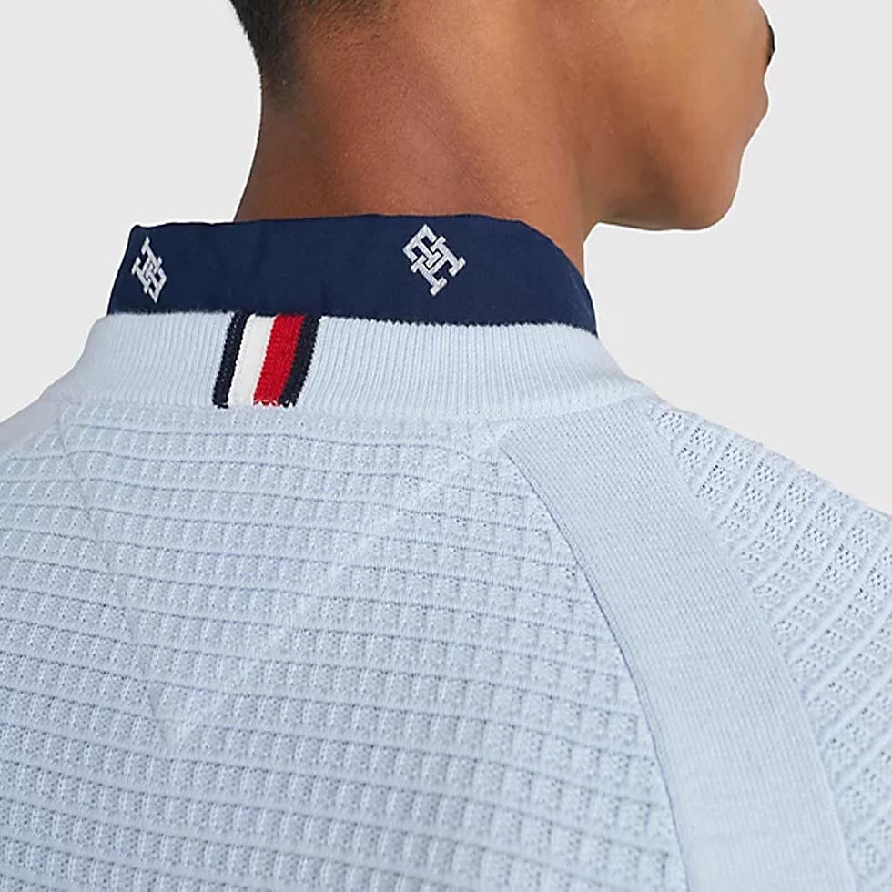 Thumbnail: TOMMY HILFIGER Mens Textured Jumper Breezy Blue
