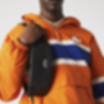Thumbnail: LACOSTE Canvas Zippered Fanny Pack Black