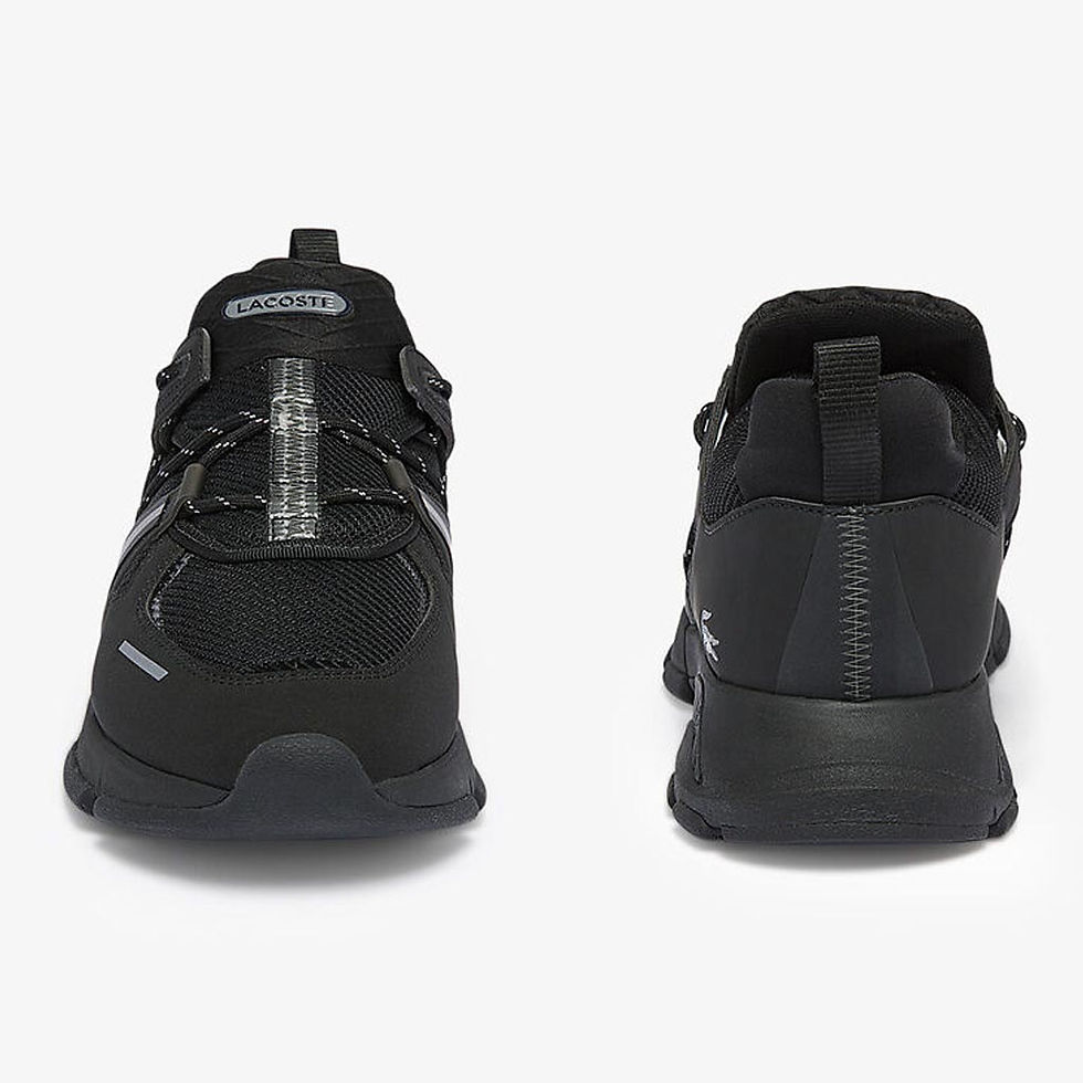 Thumbnail: LACOSTE Mens L003 0722 1 SMA BLK/BLK 454B