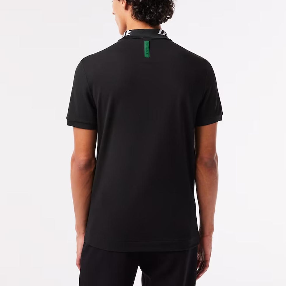 Thumbnail: LACOSTE Mens Slim Fit Stretch Pique Polo Black