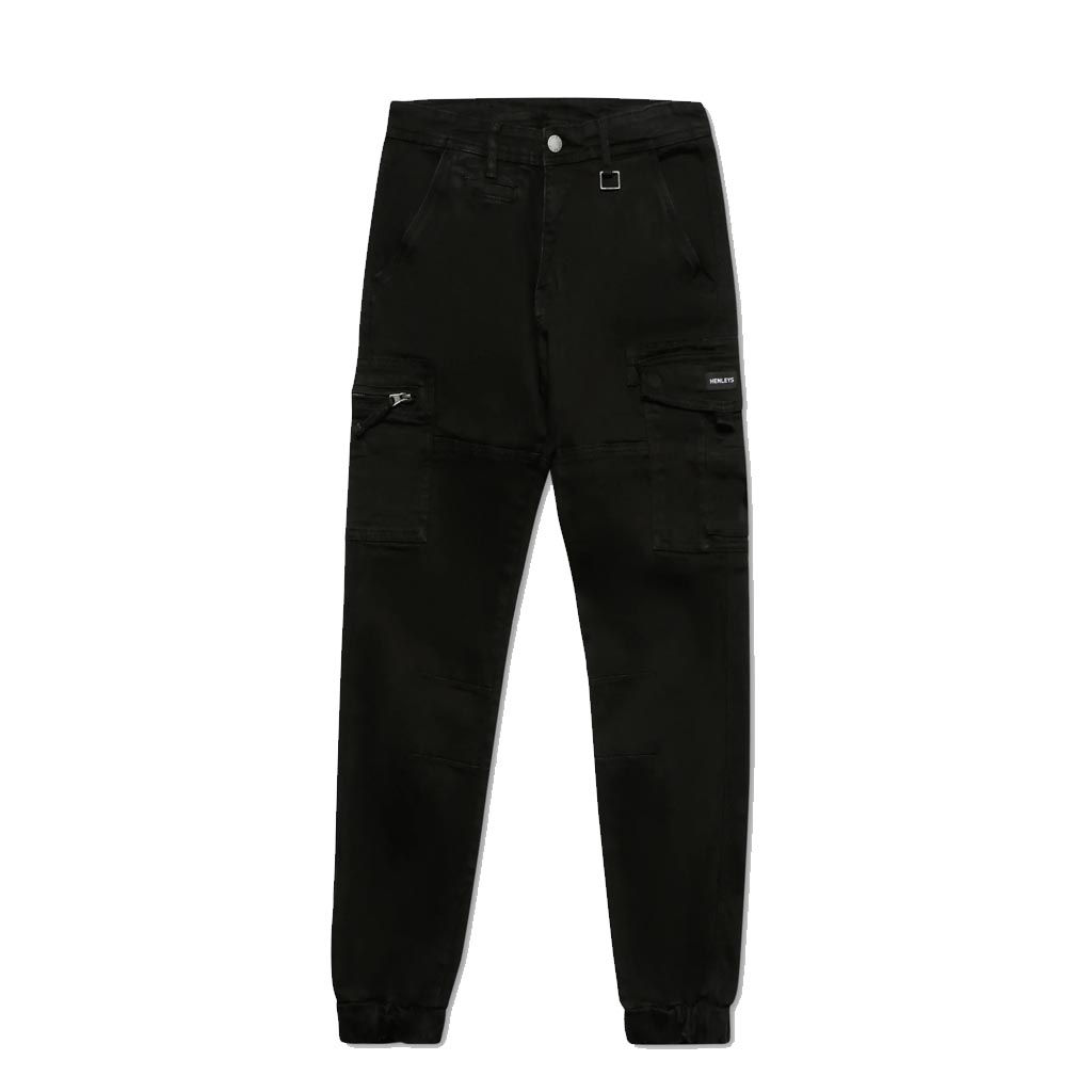 HENLEYS Mens Lione Denim Pants Black