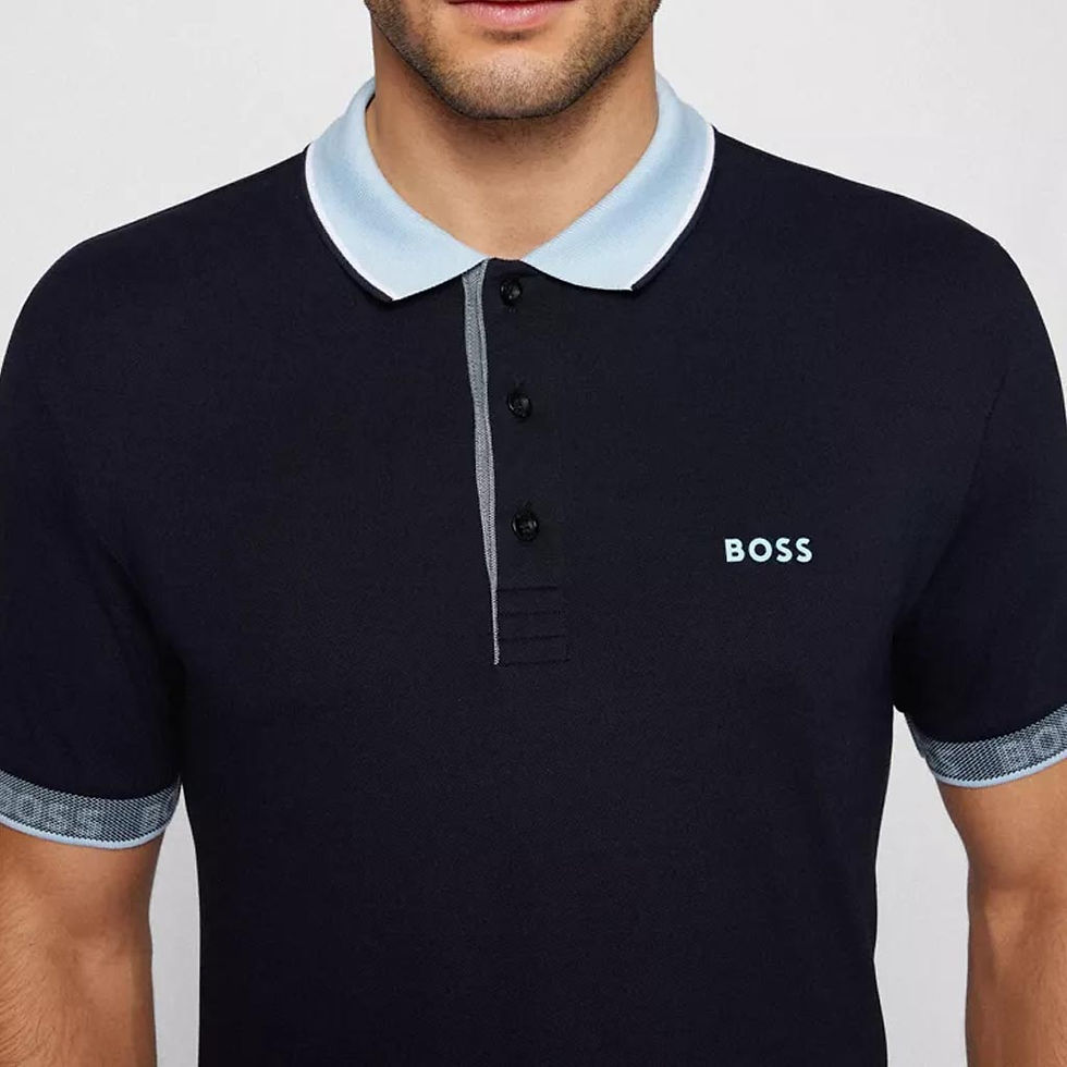 Thumbnail: HUGO BOSS Mens Slim-fit Polo Navy