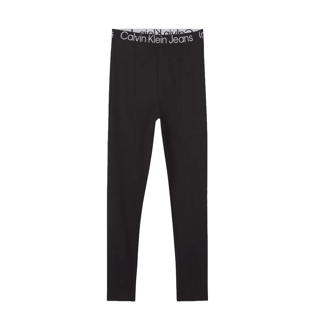 CALVIN KLEIN Womens Milano Jersey Leggings CK Black